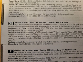 Barevná bezpečnostní kamera s přísvitem IR 50 metrů - 2