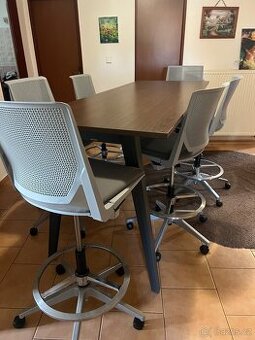 Kancelářský nábytek - Konferenční stůl + 6 židlí - 2