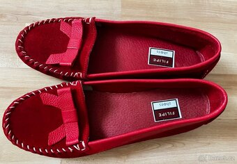 Prodám dámské baleríny červené, velikost 38 - 2