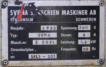 Sítotiskový stroj Svecia Silkscreen Maskiner AB - 2