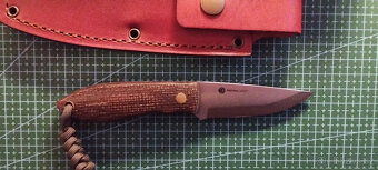 Pevný nůž NKD Lizard 75 scandi Bison Micarta - 2
