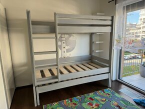 Patrová postel 90/90/200cm 4cm masiv - 2