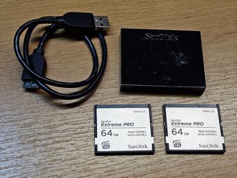 2x 64GB SanDisk Extreme PRO CFast 2.0 + čtečka - 2