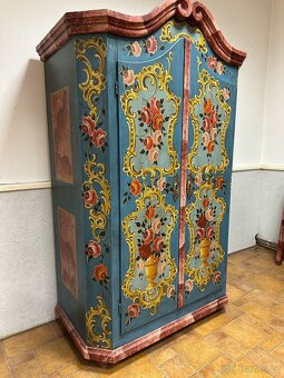 Ručně malovaná, tyrolská ložnice, velký komplet - 2