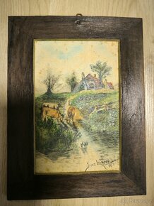 Prodám 2 ks obrázků od akademické malířky Irmy Langer - 2