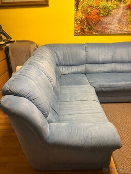 světle modrá sedací souprava - 2