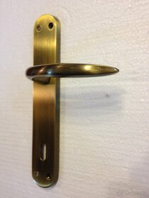 Dveřní klika / kování, odstín antik, rozteč 90mm /23ks - 2