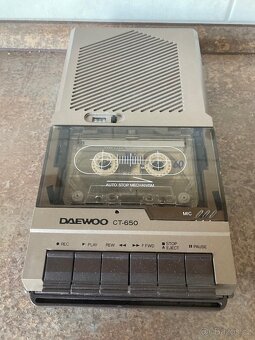 Retro kazetový magnetofon DAEWOO CT 650, sběratelský - 2