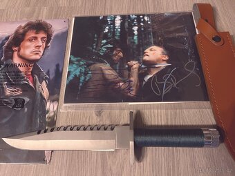 RAMBO: První krev S.Stallone & B.Dennehy autogram_ nůž Rambo - 2