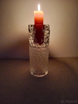 Křišťál broušený, vázička, svíčka - 2