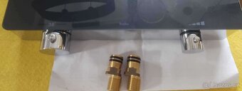 Termostatická sprchová baterie - černé sklo/chrom - 2