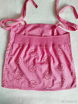 růžový, vyšívaný top - 2