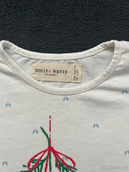 Dívčí vánoční tričko značky LINDEX - vel. 110/116 - 2