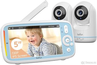 Video chůvička Boifun se 2 kamerami, 5palcová 720p - 2
