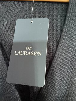 Pletená tmavěmodrá bunda LAURASON vel. XL - 2