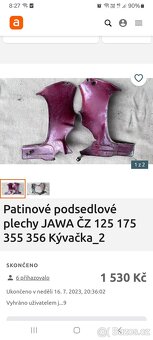 Podsedlové plechy Jawa Čz - 2