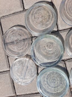 Skleněná víčka na retrosklenice 14ks - 2