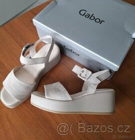 Dámské kožené sandály na klínu Gabor (vel. 37,5) - 2