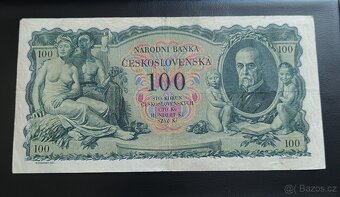 100 Kč 1931 Neperforovaná Vzácná jednopísmenková série - 2