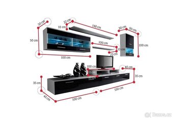 Obývací stěna s led osvětlením - 2