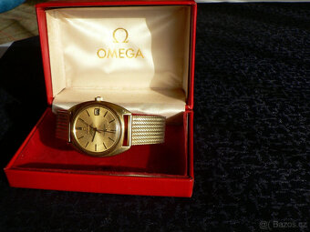 Zlaté OMEGA CONSTELLATION s milánským zlatým náramkem 18 KT - 2