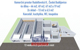 Pronájem komerčního prostoru 250 m², České Budějovice 4 - 2