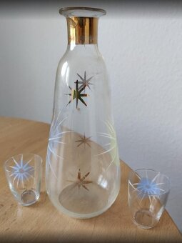 retro čs. skl. karafa v brusel. stylu BOROCRYSTAL - 2