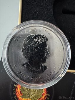 1 oz stříbrná mince 2015,  Canada, 24 kt gold - 500 ks - 2