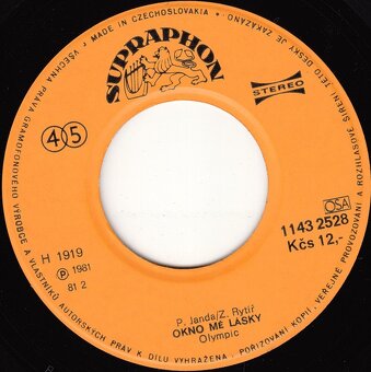 Olympic - Okno mé lásky / Já (SP) - 2