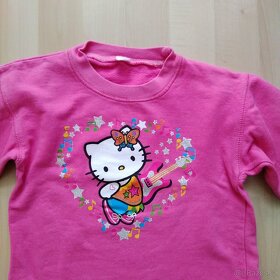 růžová mikina s Hello kitty - vel. na 2-3 roky - 2