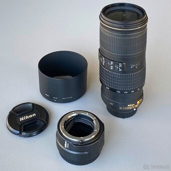 NIKON 70-200 mm f/4,0 AF-S ED VR + FTZ II adaptér - 2