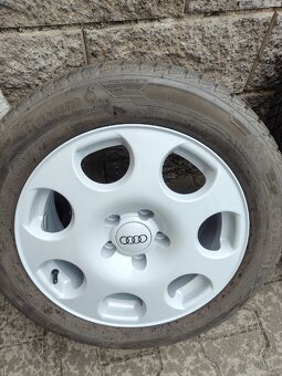 ALU disky originál Audi 5x112 r16 zimní pneu - 2