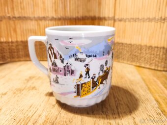 Starožitný vánoční hrneček s koněm - 2