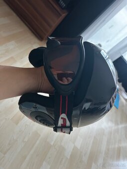 Detska lyzarska helma + bryle - 2