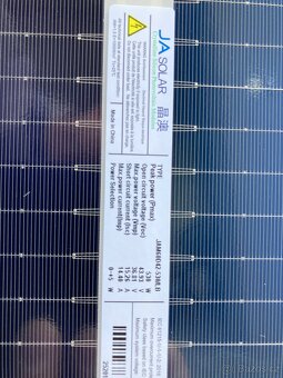 Panely solární JA solar 530 bifacialni - 2