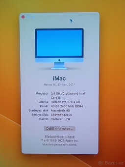 iMac 27" 5K Retina 2017 - i5 / 40GB RAM / 2TB SSD - 2