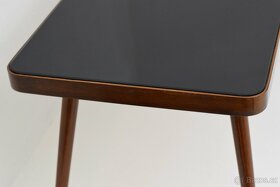 retro brusel konferenční stolek s opaxitovým sklem - 2