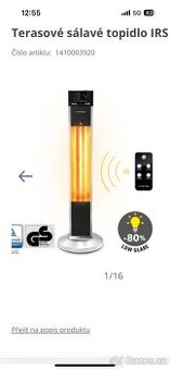 Infrazářič Terasové topidlo 2000W IRS 2000 E - 2