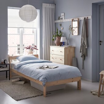 IKEA NEIDEN – rám postele z borovice + rošt LURÖY - 2