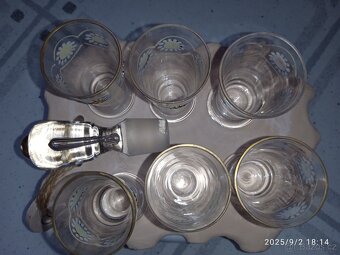 sada 6 štamprlat -možná 1850..1910.., tenké malované sklo - 2