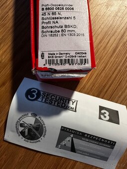 Bezpečnostní cylindrická vložka BKS 45/65 - 2