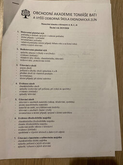 Vypracované knížky a maturitní otázky z ČJ, AJ, Účetnictví - 2