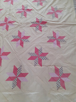 Retro patchworkový přehoz 230 cm x 230 cm - 2