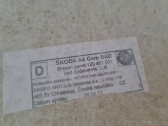 NOVÁ Stropnice Octavia 2 RS Combi černá ORIGINÁL - 2