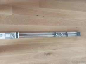 Nová dvojitá kovová záclonová garnýž 200 cm - 2