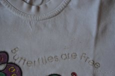Dětské dívčí triko krátký rukáv - motýli - 2