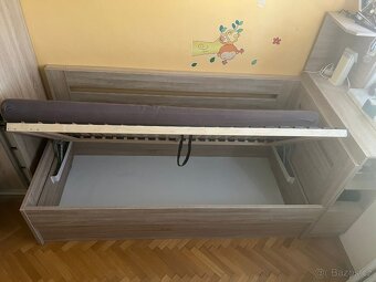postel s úložným prostorem a roštem 90x200 - 2