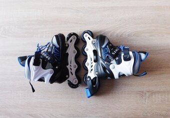 svítící nastavitelné inline brusle vel.28-32 - 2