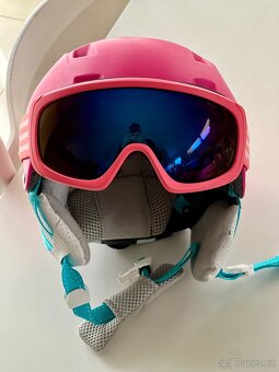 Dětská lyžařská přilba + brýle - 2