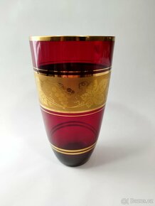 Váza sklo Gabrhel červená - 2